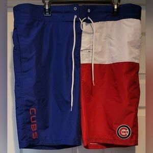 Glll Sports By Carl Banks Chicago Cubs Swim Trunks Mens Size 2XL Red White Blue